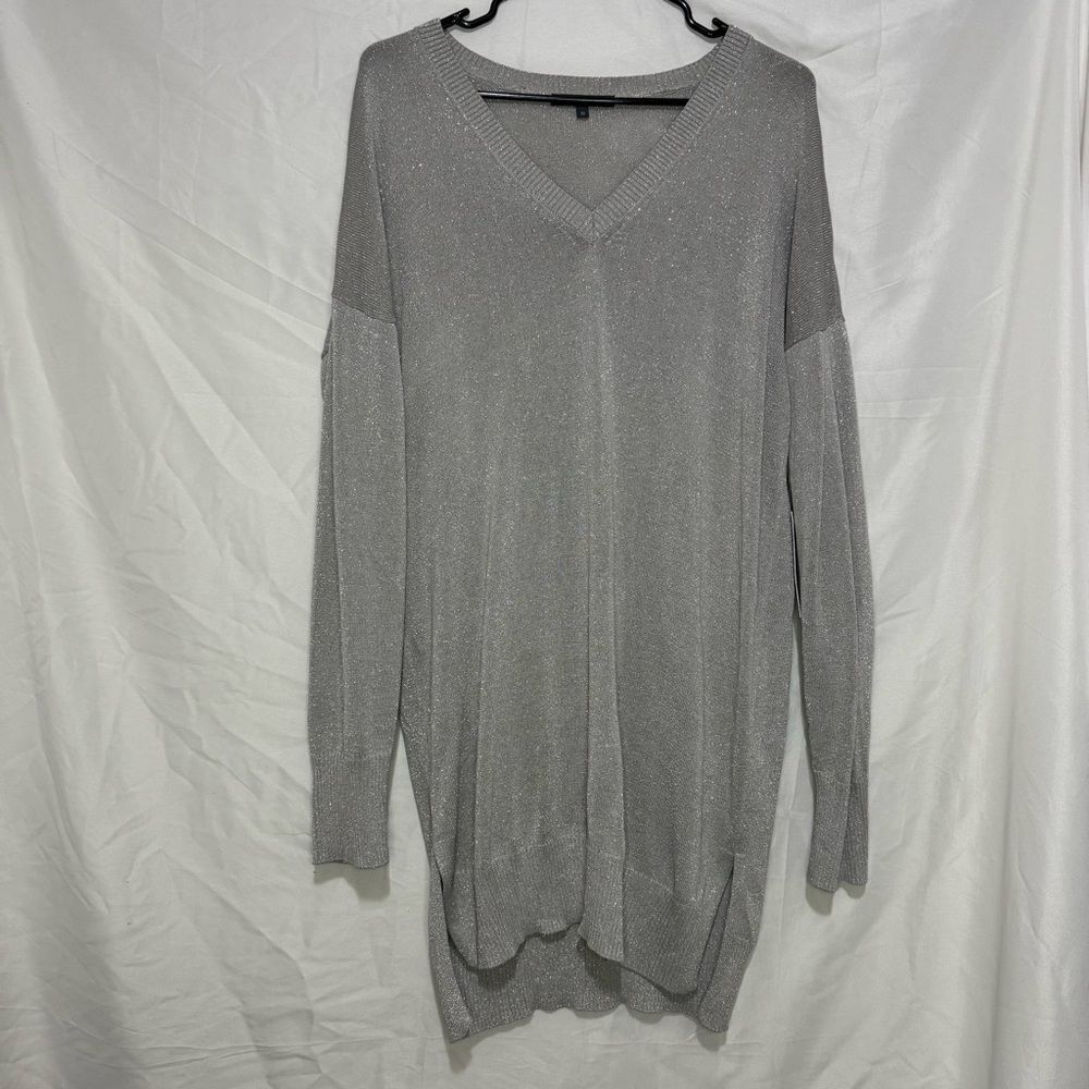 Silver long sleeve Matty Sweater Size M